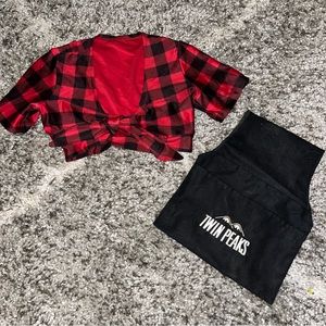 Authentic Twin Peaks Girl Top / Costume and Twin Peaks Apron Pouch